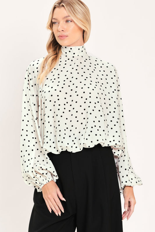 PEARL SPECKLE CHIC WOVEN TOP
