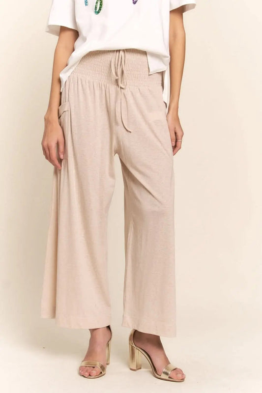 Trendsi Boho Wide Leg Pants Women's Casual Trousers with Pockets USA Ship