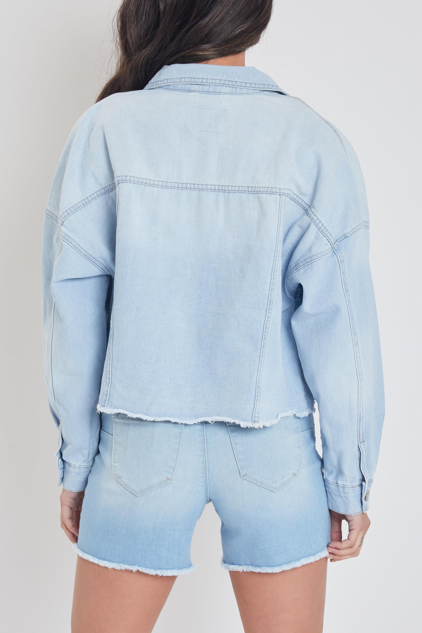 Women's Denim With Raw Hem Jacket