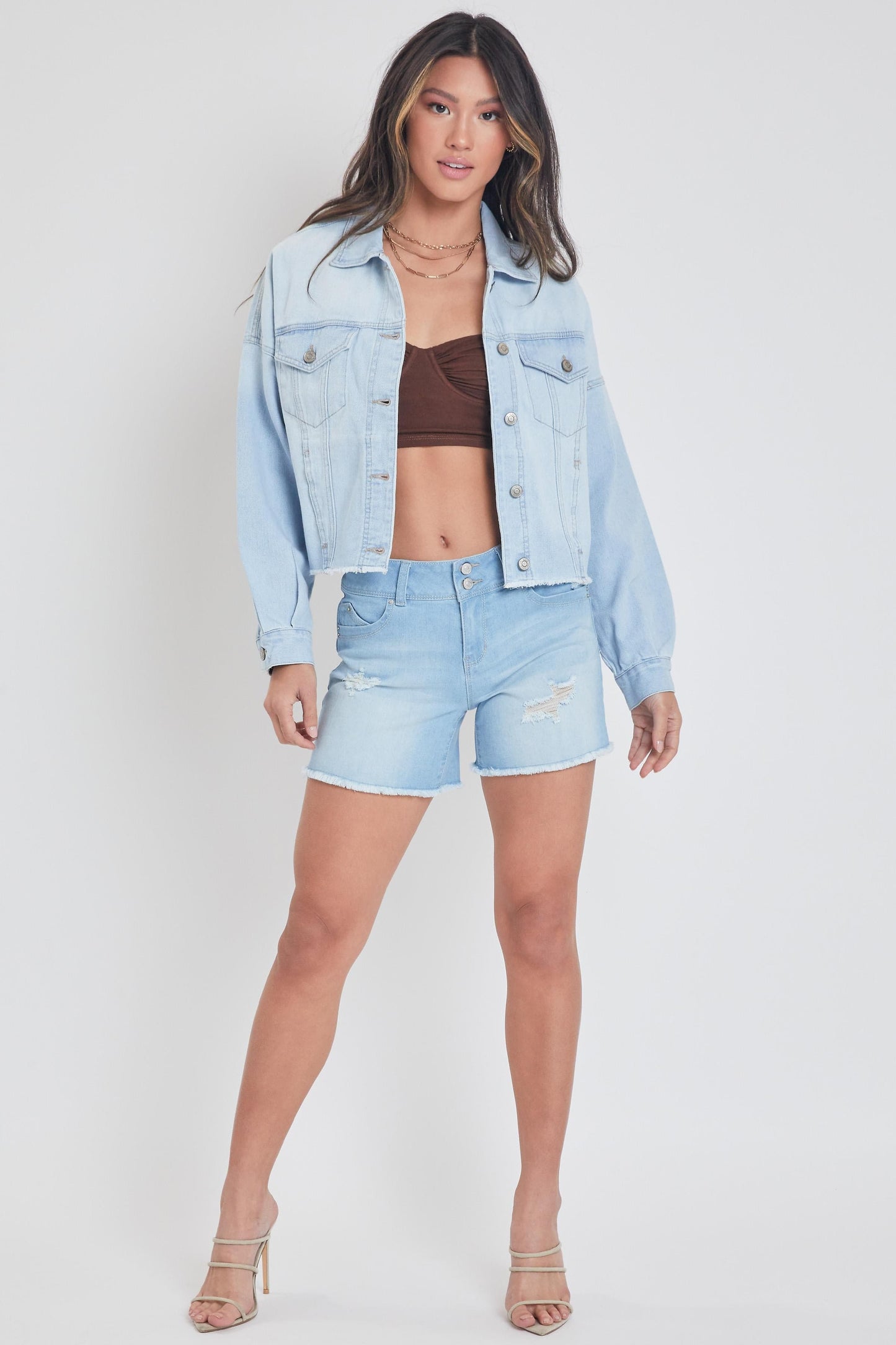 Women's Denim With Raw Hem Jacket
