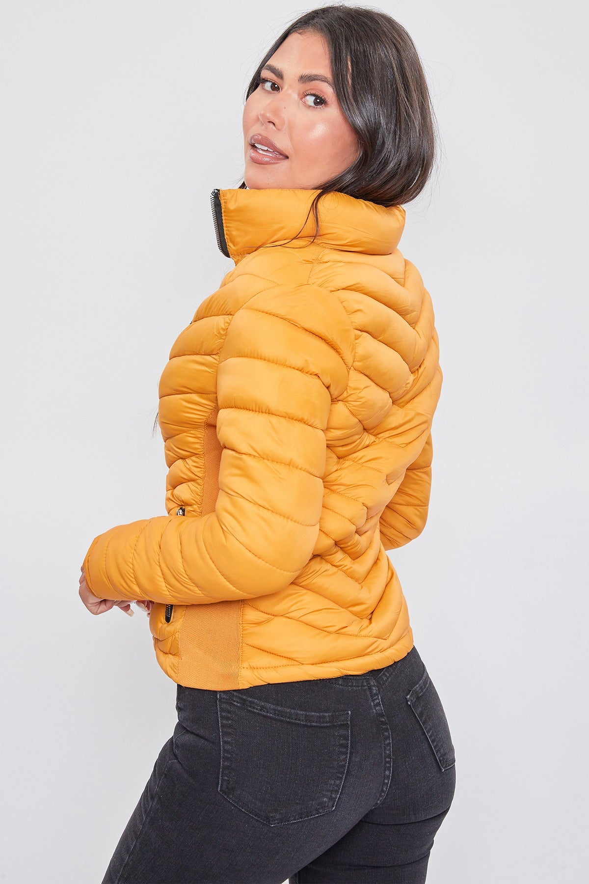 Puffer Jacket With Sherpa Fur Hoodie