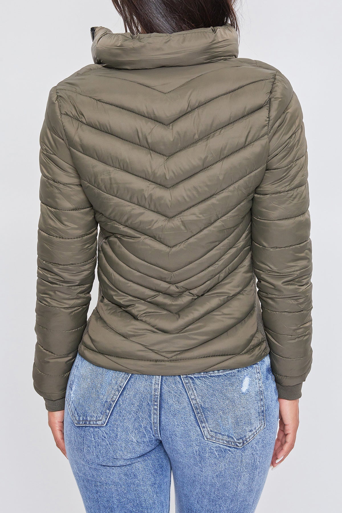 Puffer Jacket With Sherpa Fur Hoodie