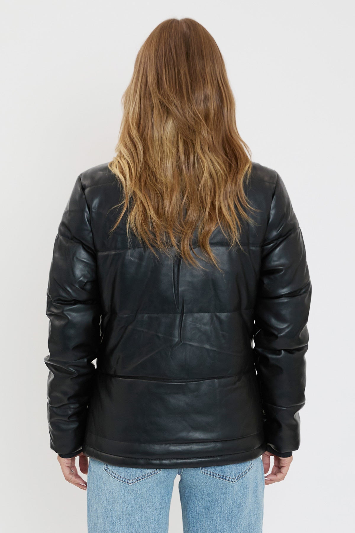 Pleather Puffy Jacket