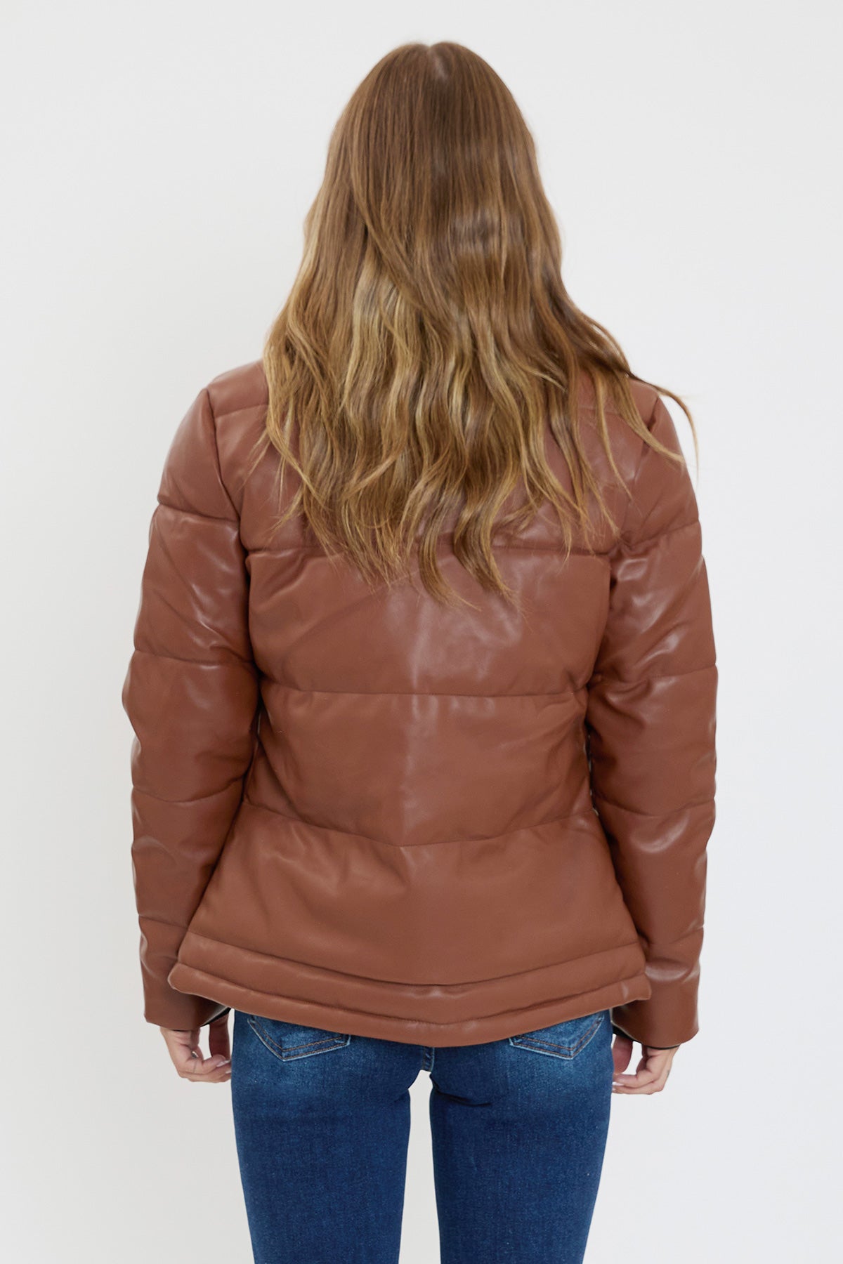 Pleather Puffy Jacket