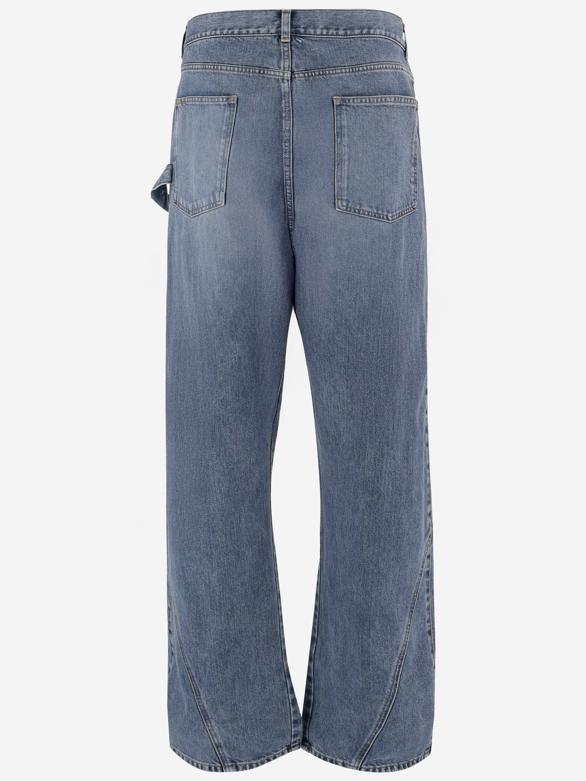 Twisted Seam Jeans with Logo Patch
