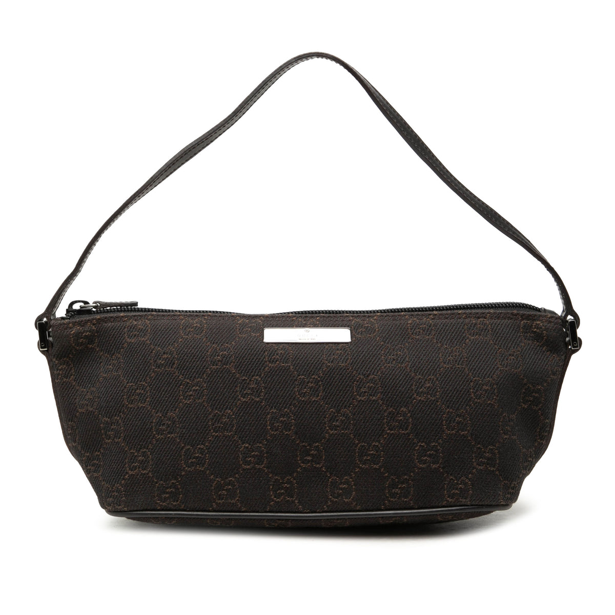 Shoulder Bag Denim Boat Brown (Pre-Owned)