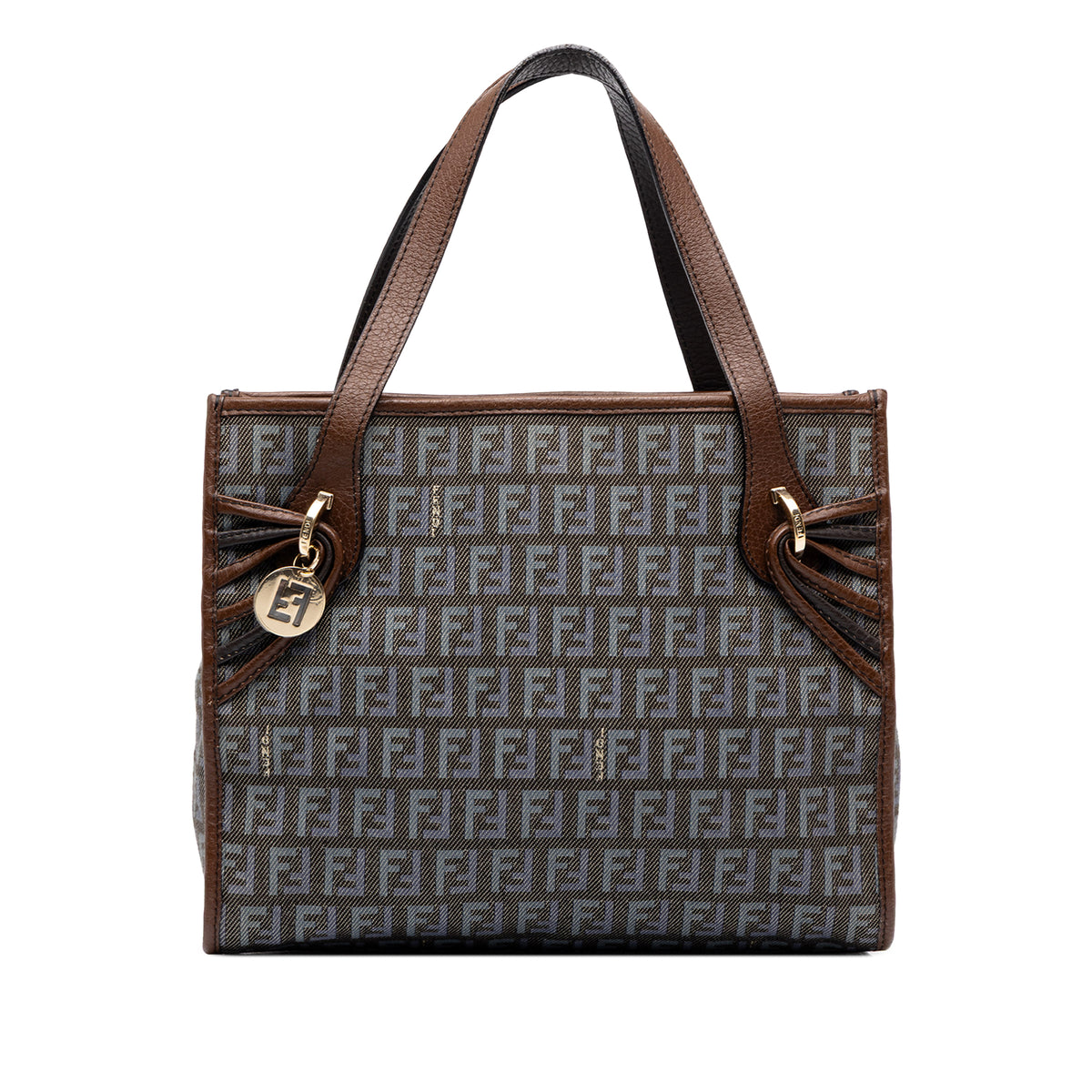 Fendi Denim Handbag Zucchino Grey