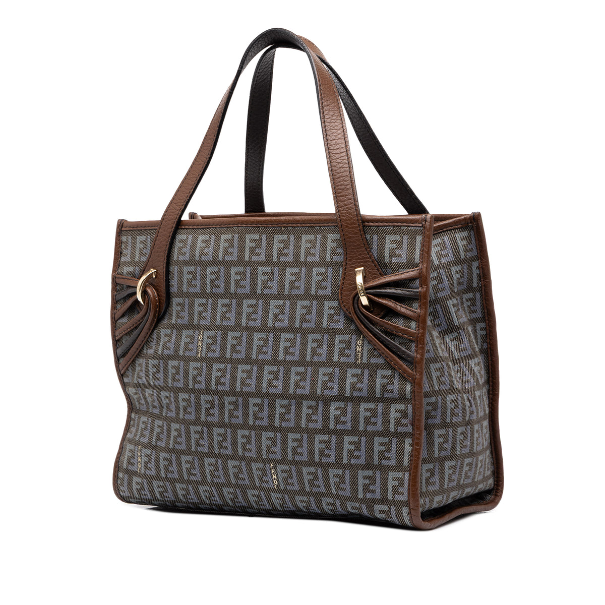 Fendi Denim Handbag Zucchino Grey, view 2