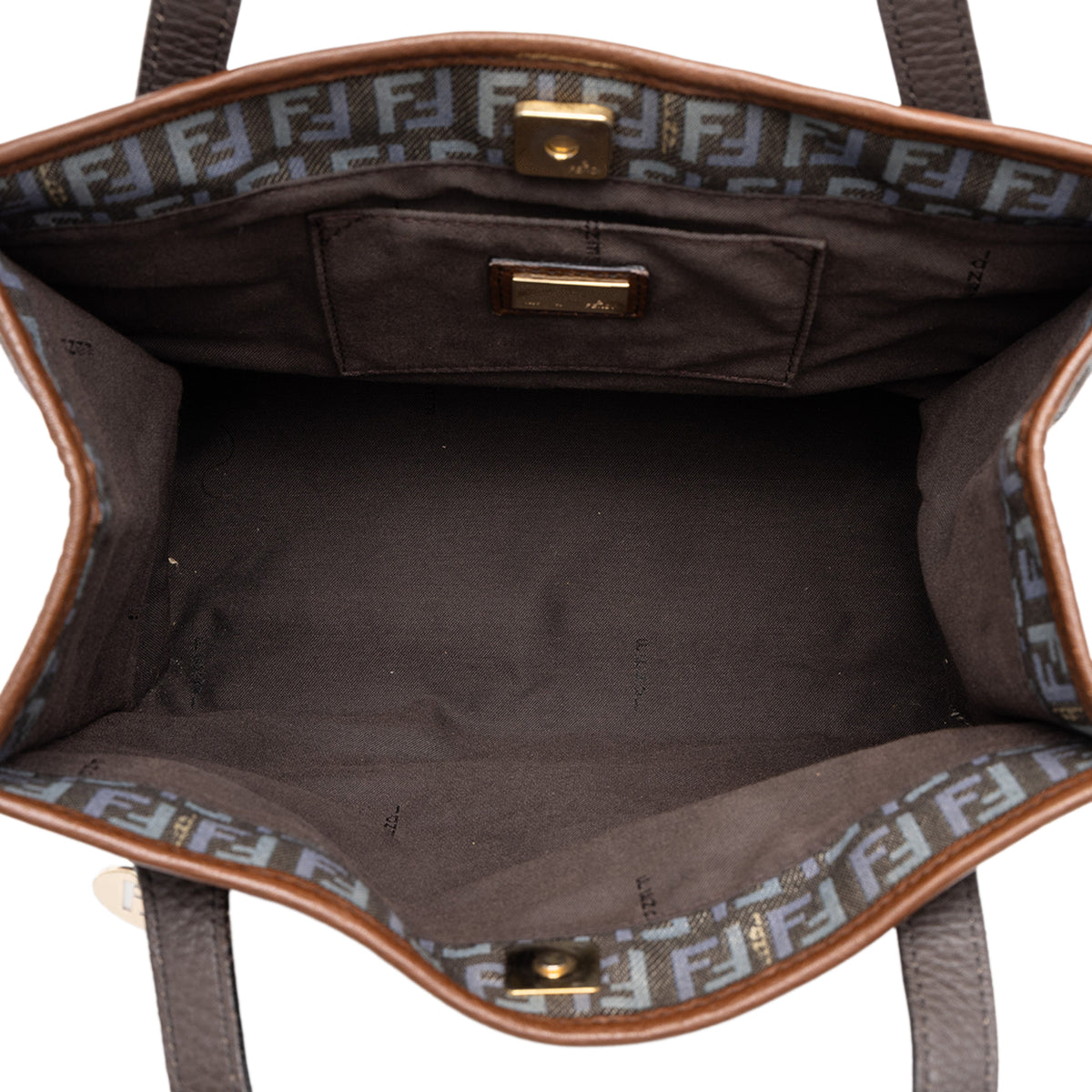 Fendi Denim Handbag Zucchino Grey, view 4