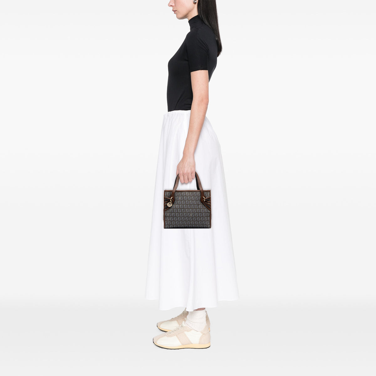Fendi Denim Handbag Zucchino Grey, view 6