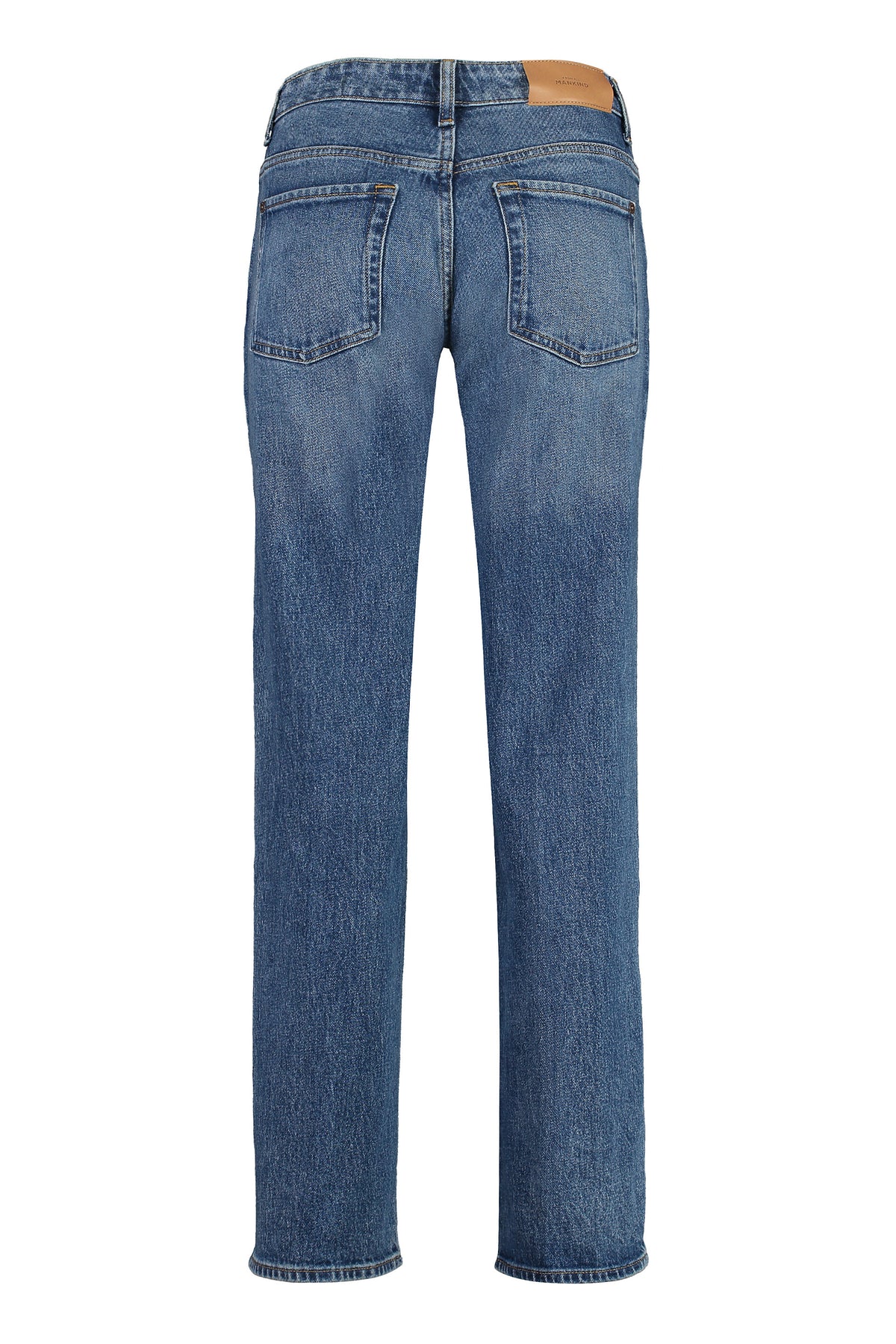 Straight Jeans with Engraved Hardware