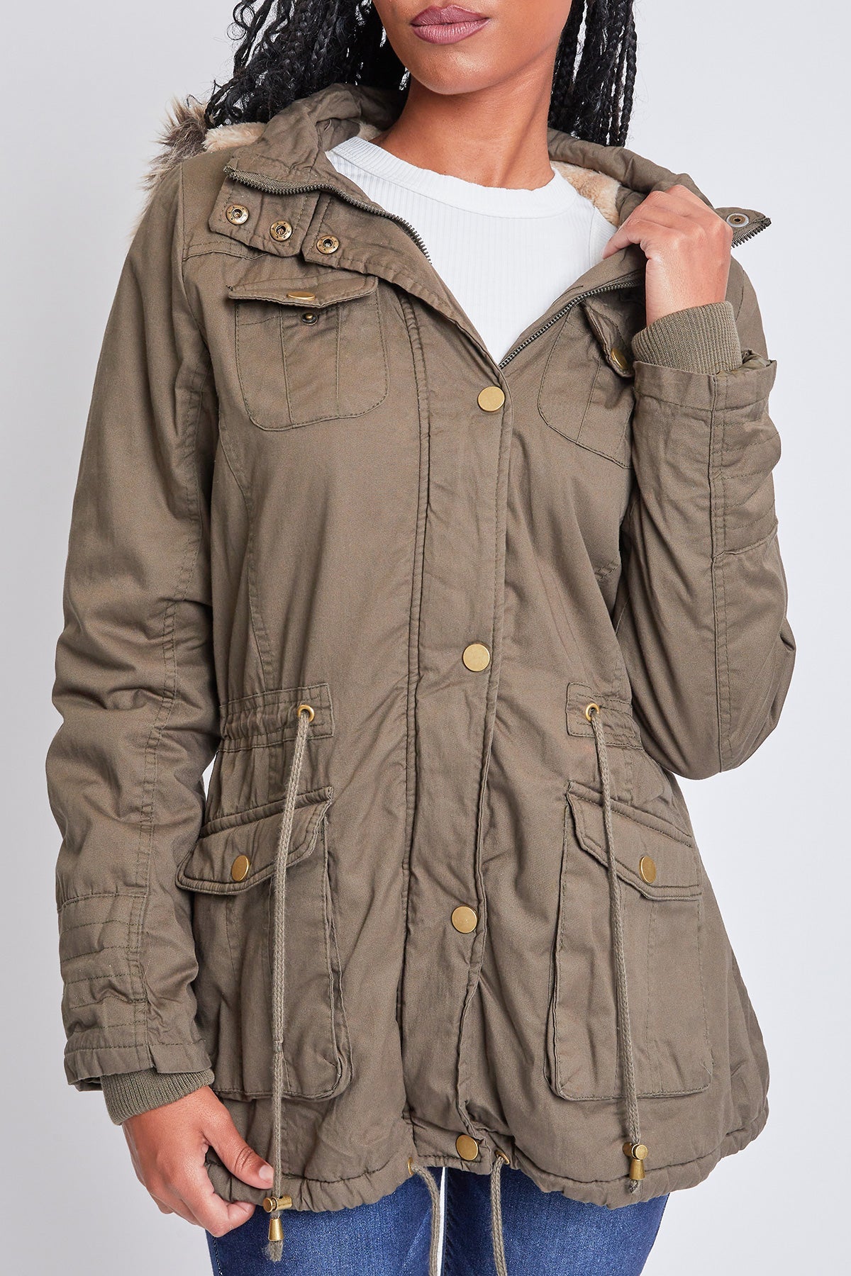 Women's Utility Jacket with Removable Hood