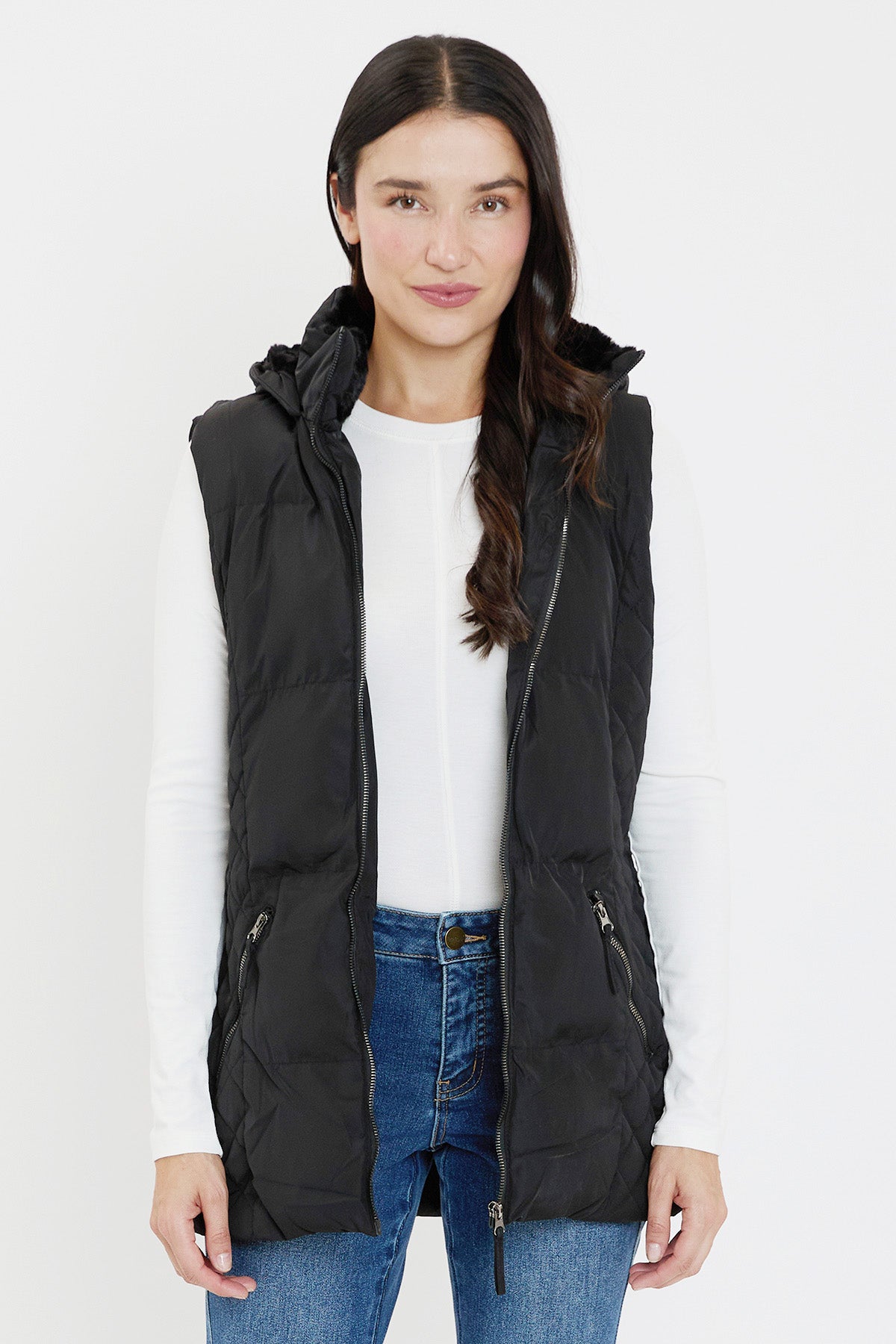 Faux Fur Puffer Vest