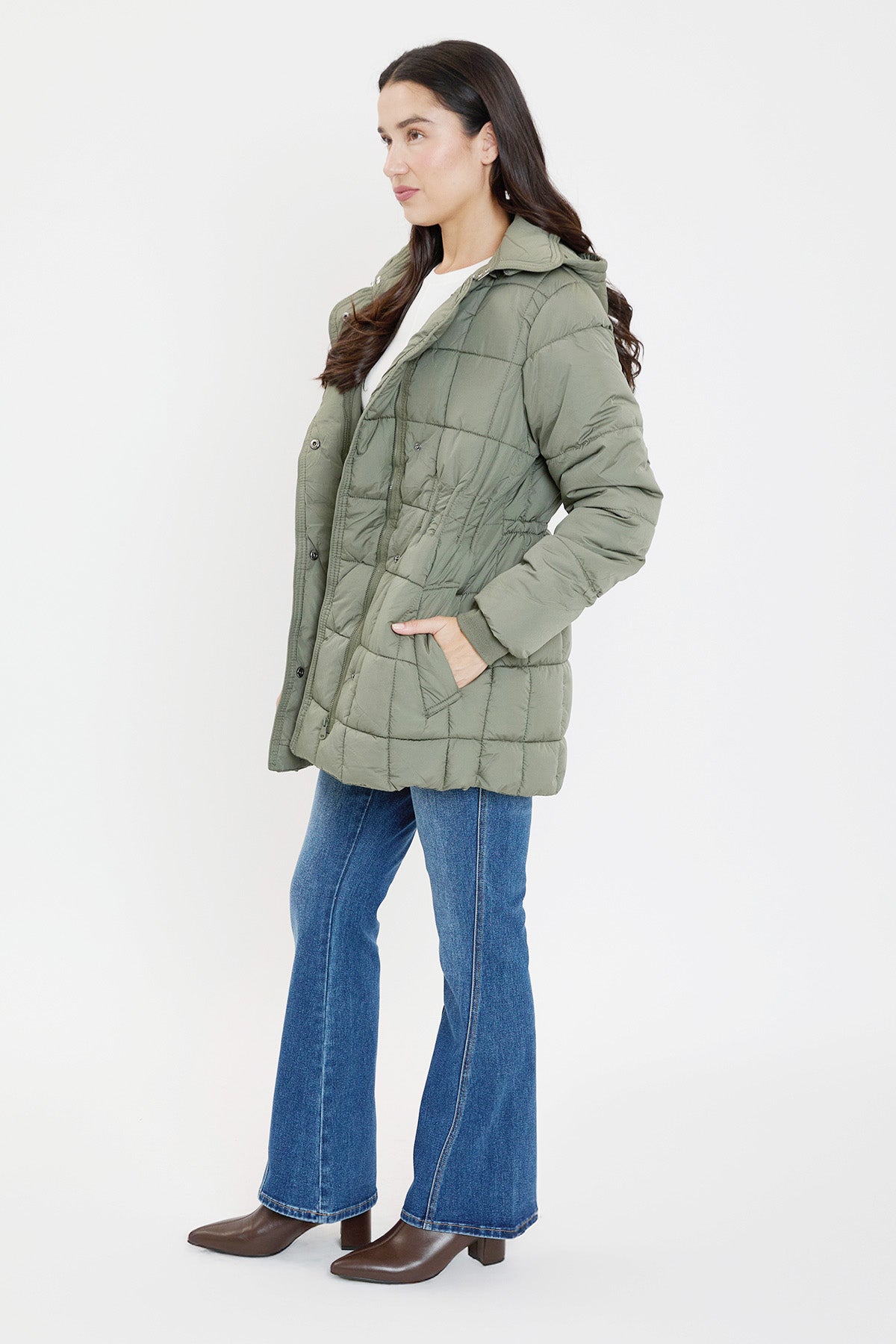 Detailed Snap Puffer Jacket