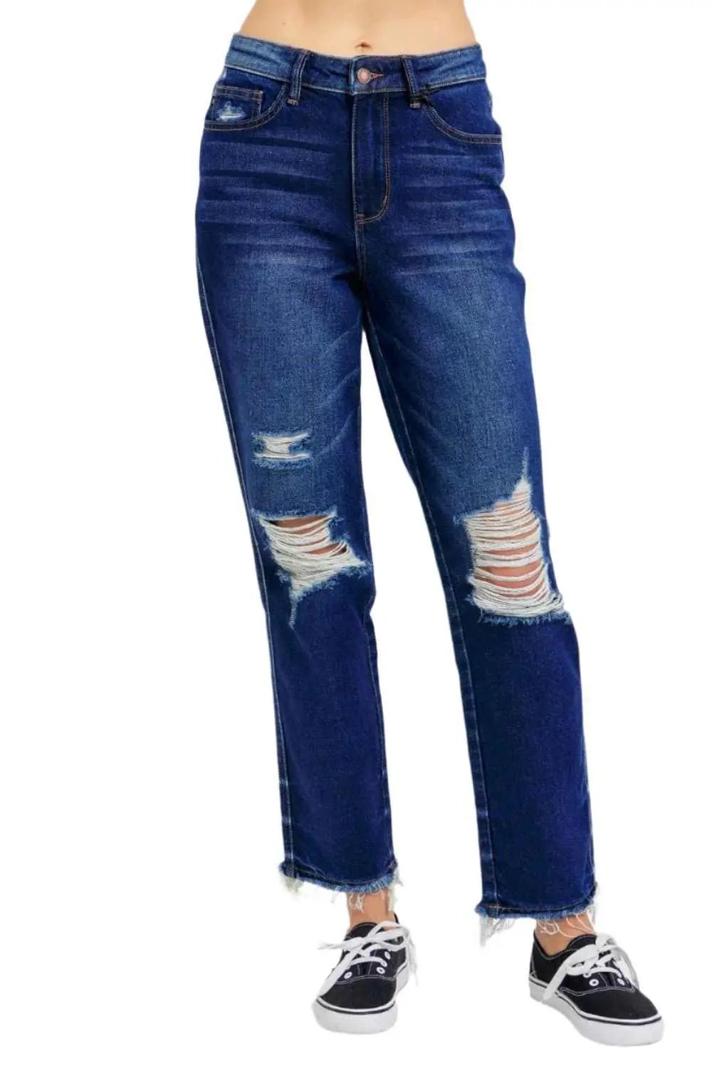 Trendsi Judy Blue Jeans Women's High Waist Straight Leg Everyday Denim Comfort Stretch