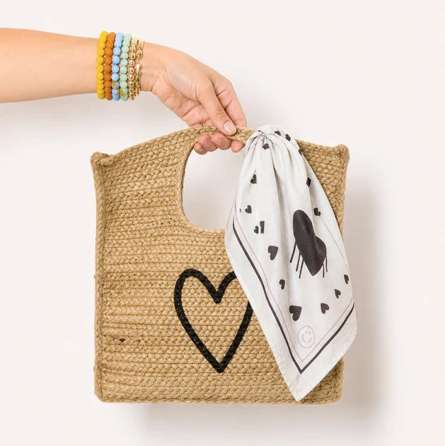 Kerri Rosenthal Imperfect Heart Jute Tote