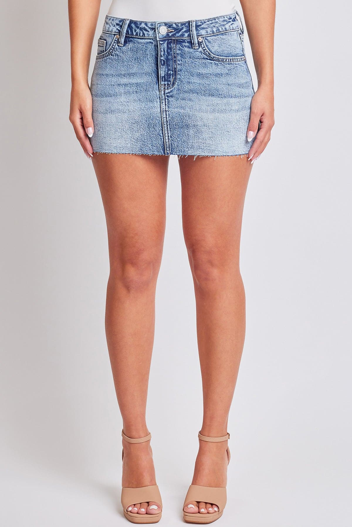Women's Luxe Micro Mini Skirt With Raw Hem