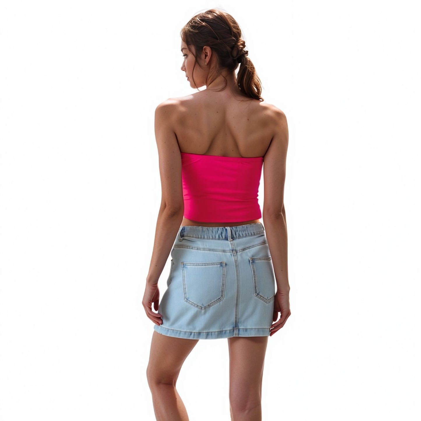 Women's Off Shoulder Cropped Tube Top