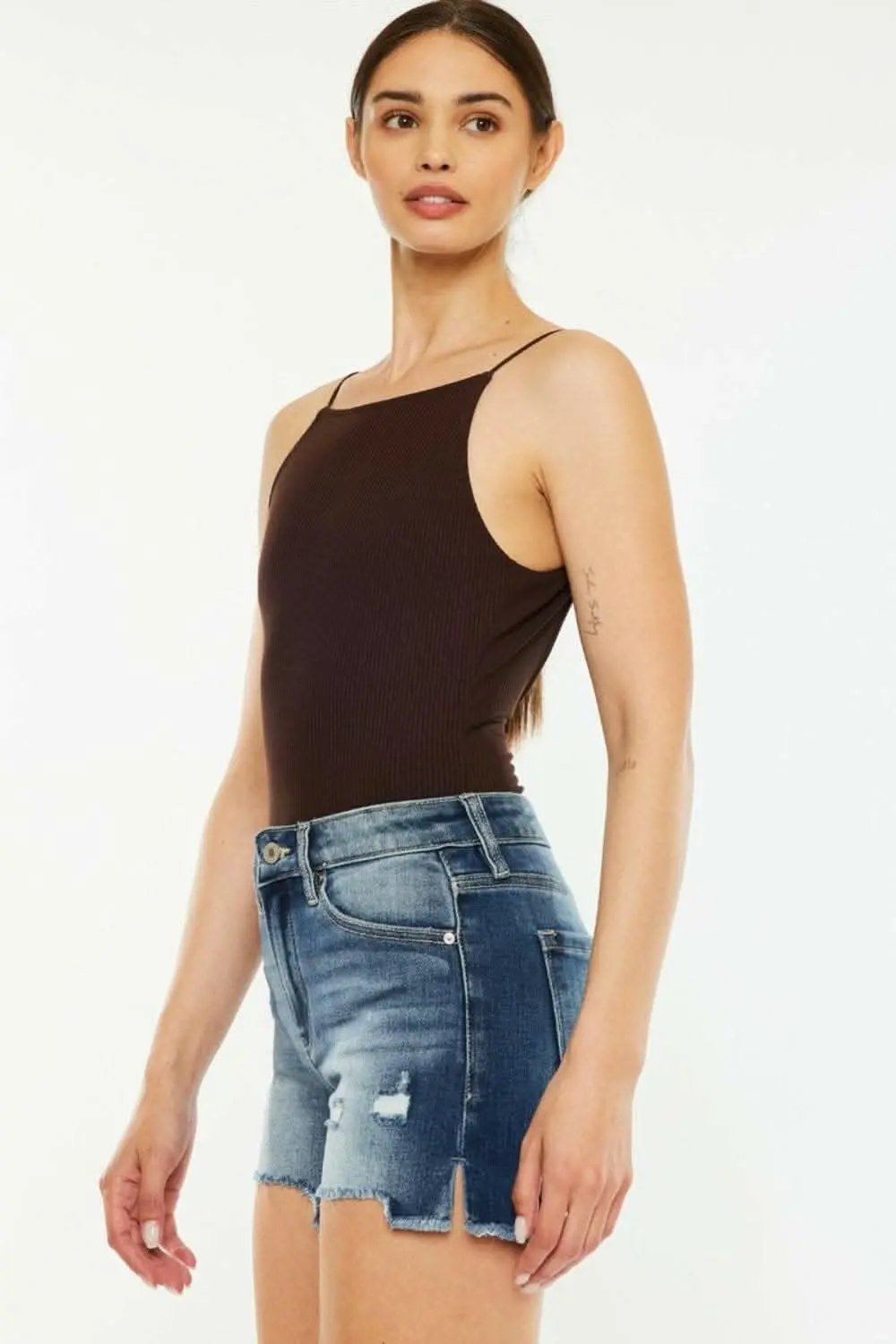 Trendsi Kancan Denim Shorts Women's High-Waisted Casual Jean Shorts Premium Fit