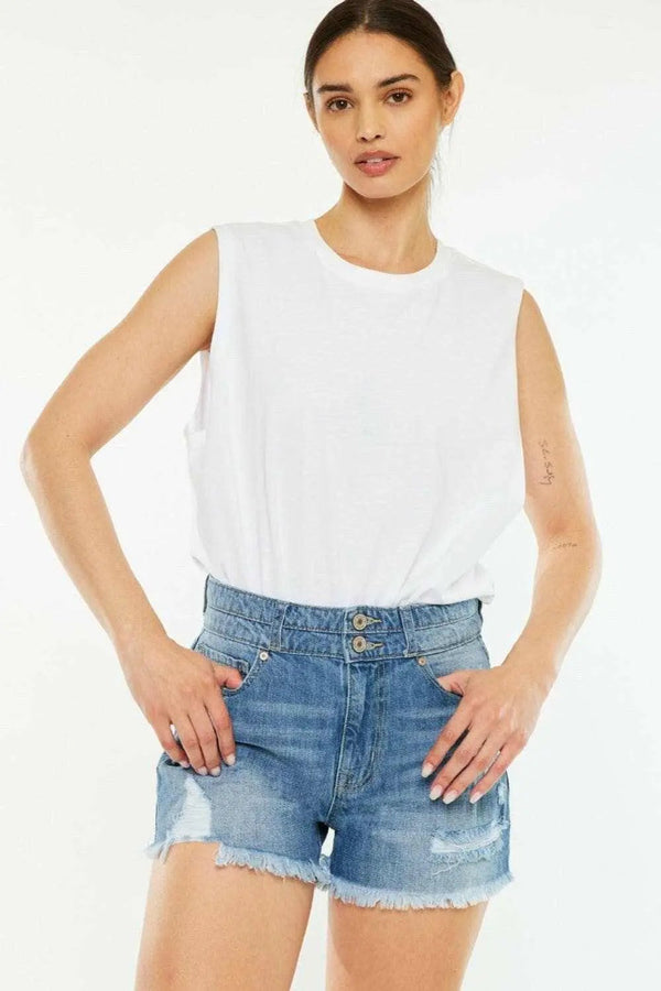 Trendsi Premium Kancan high rise denim shorts