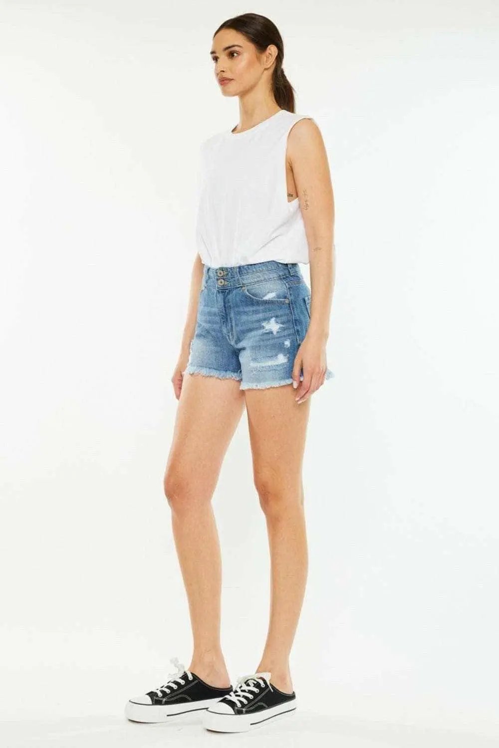 Trendsi Premium Kancan high rise denim shorts