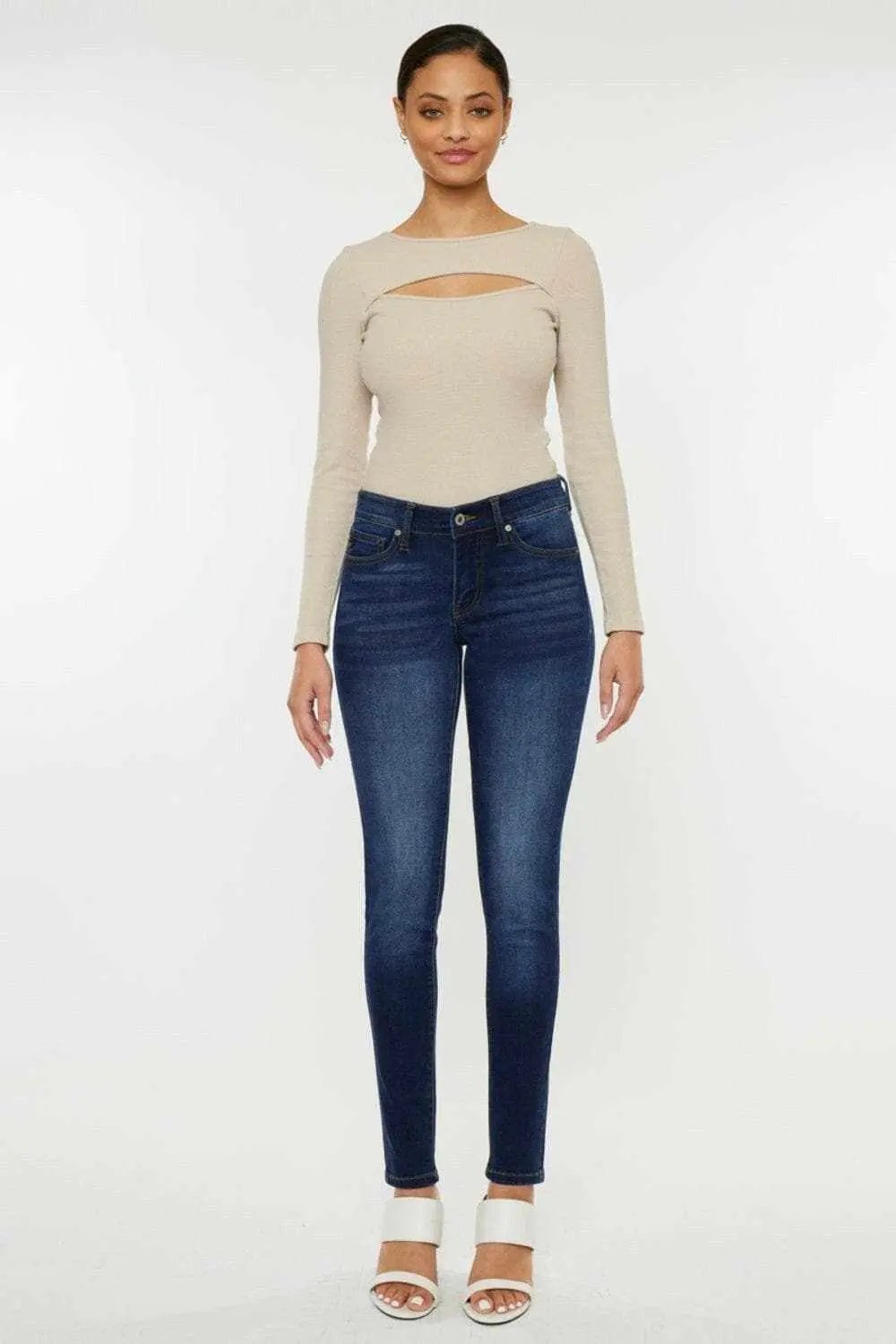 Trendsi Kancan mid rise ombre skinny jeans