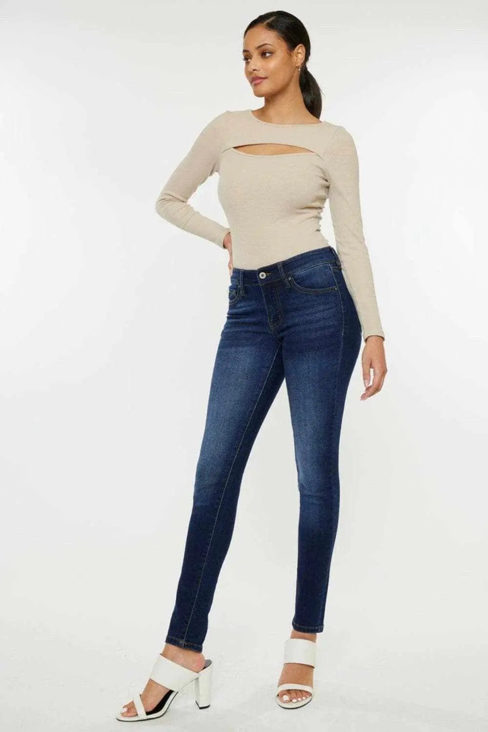 Trendsi Kancan mid rise ombre skinny jeans