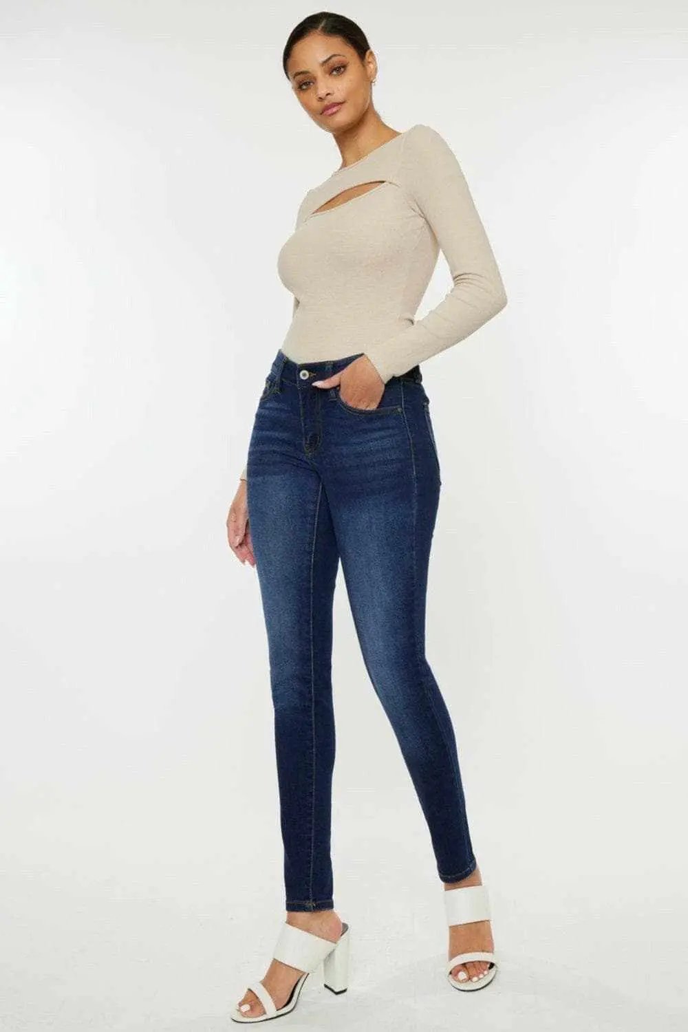 Trendsi Kancan mid rise ombre skinny jeans