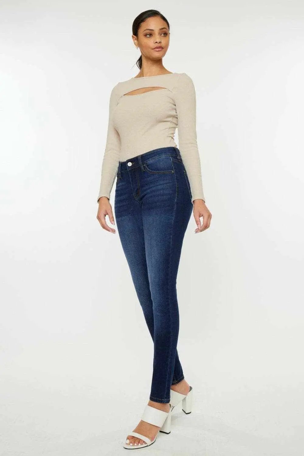 Trendsi Kancan mid rise ombre skinny jeans
