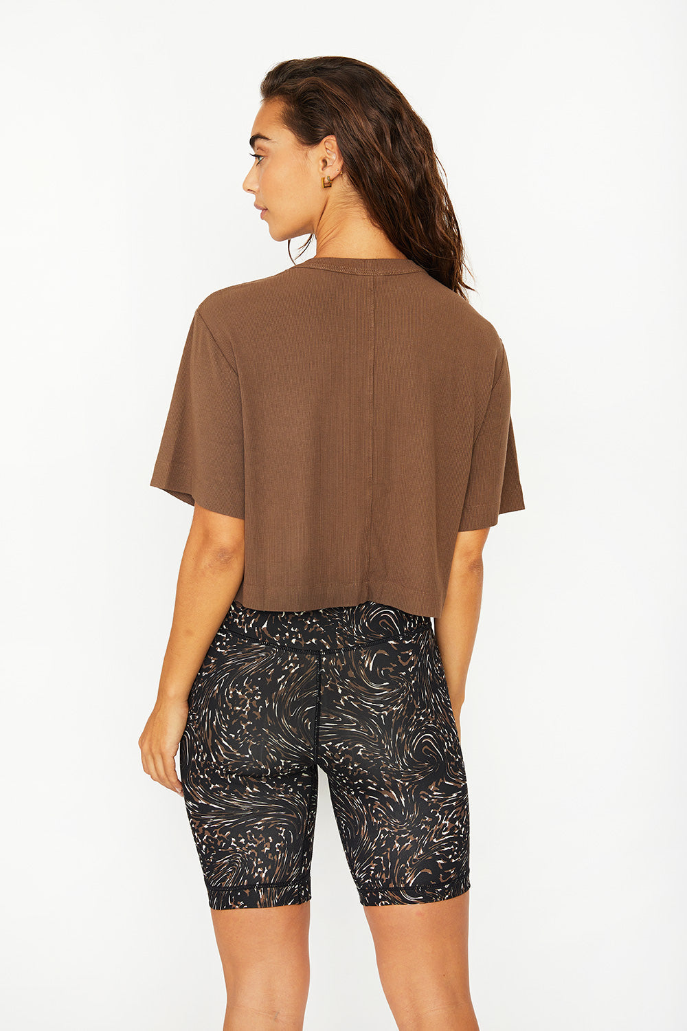 karen oversized ss cropped tee mocha