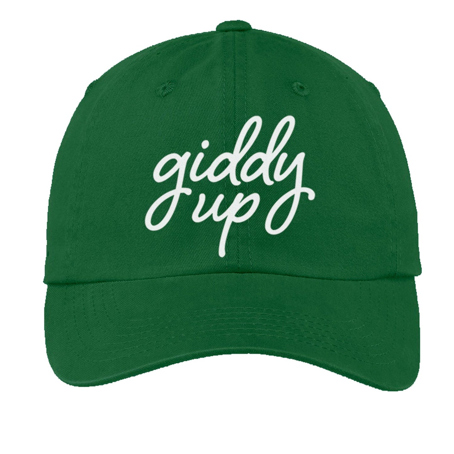 Giddy Up Cursive Stacked Baseball Cap