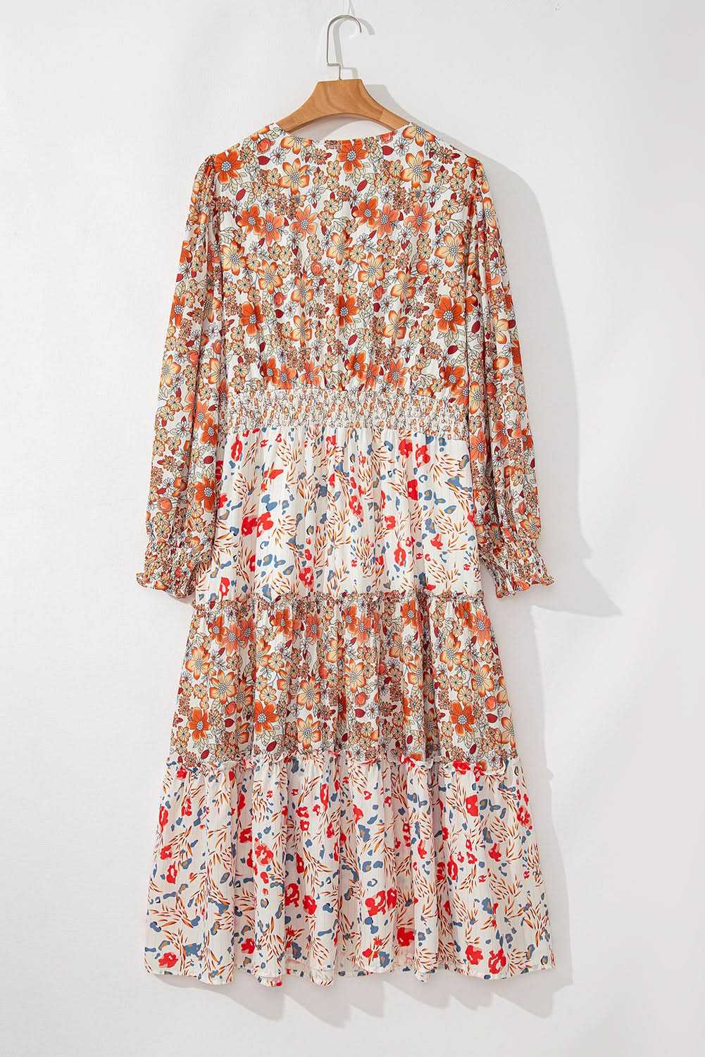 Love Salve Khaki Floral Maxi Dress Women's Fall Southern Belle Style + Comfy Fit