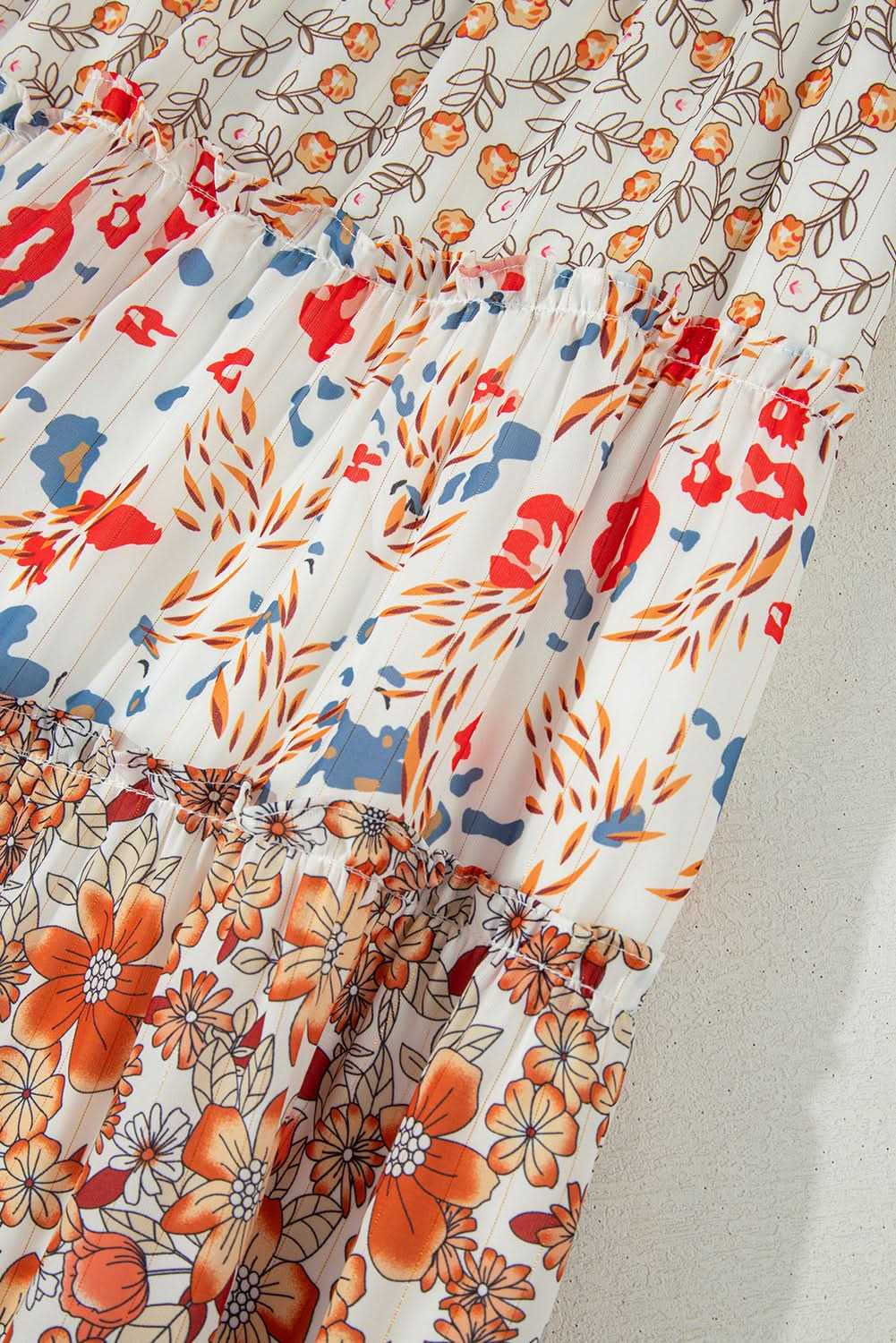 Love Salve Khaki Floral Maxi Dress Women's Fall Southern Belle Style + Comfy Fit