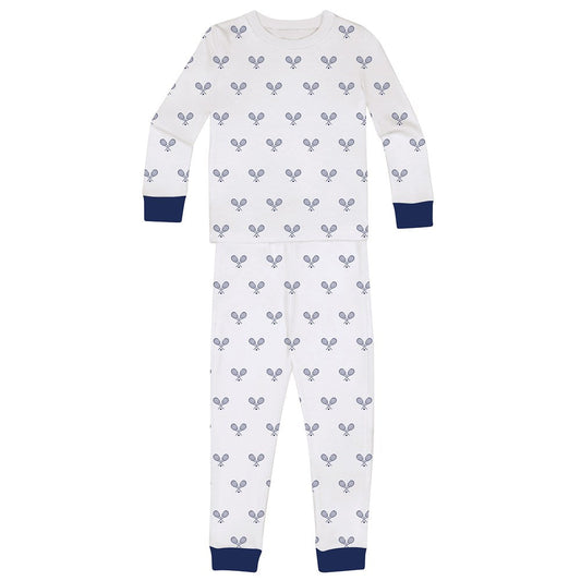 Kids Tennis Navy Long PJ Set