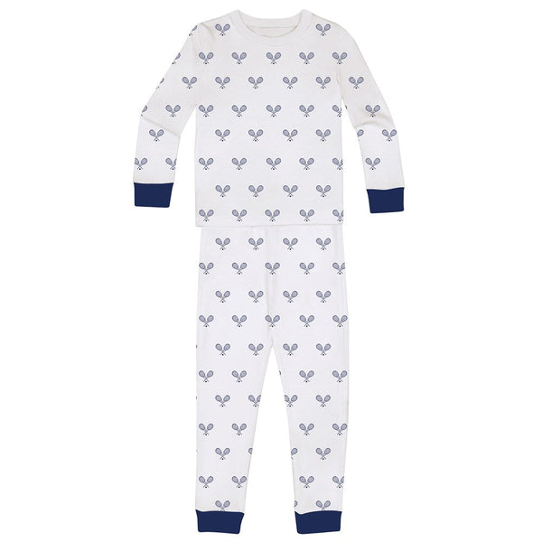 Kids Tennis Navy Long PJ Set
