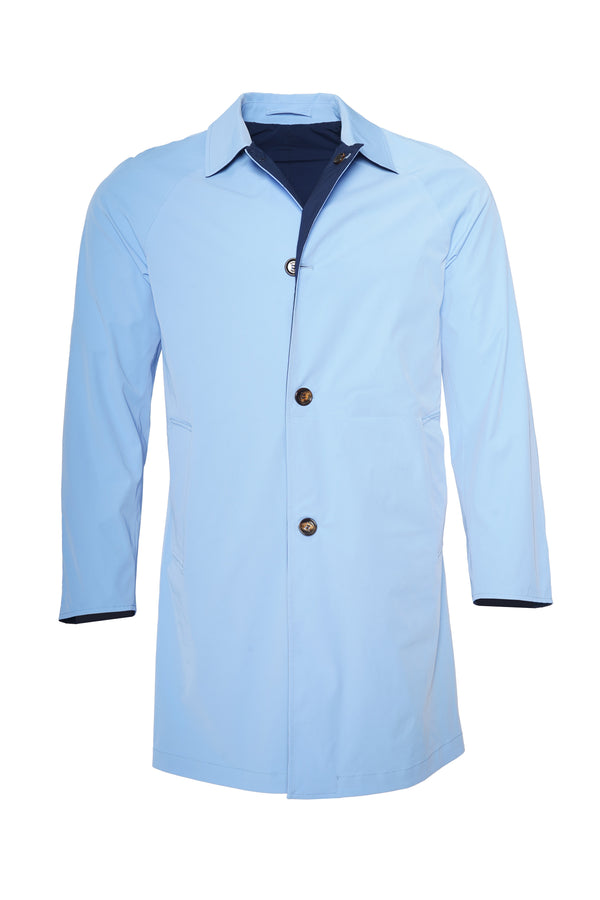 Kired Kim Solid Nylon Reversible Button Up Overcoat