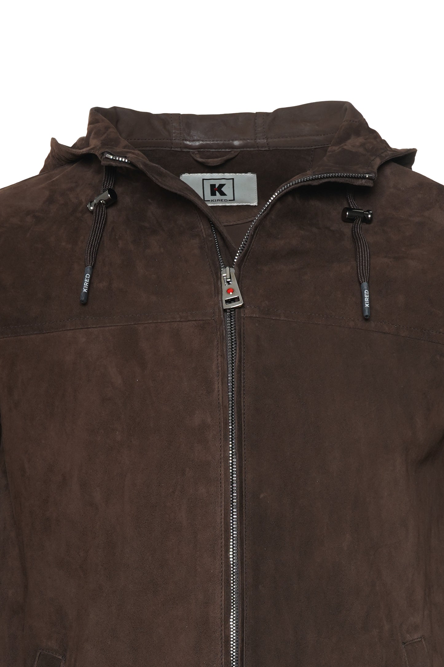 Kired Olek 1 Solid Suede Hooded Zip-Up Light-Jacket