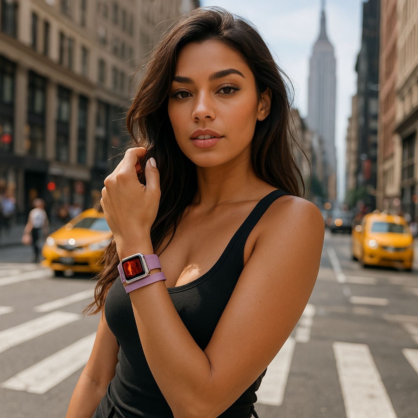 Luxury Double Wrap Yellow Leather Apple Watch Band - San Diego