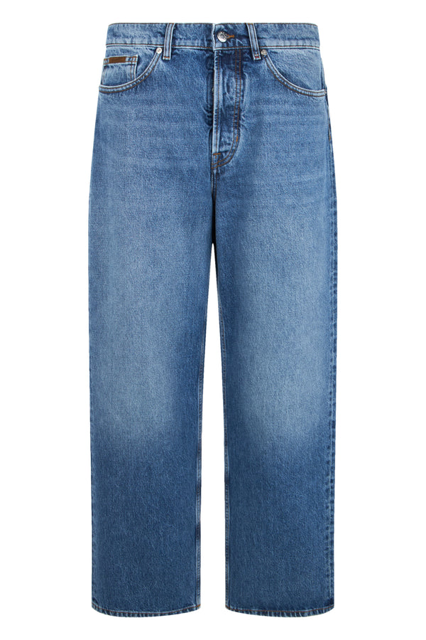Straight Leg Denim Jeans