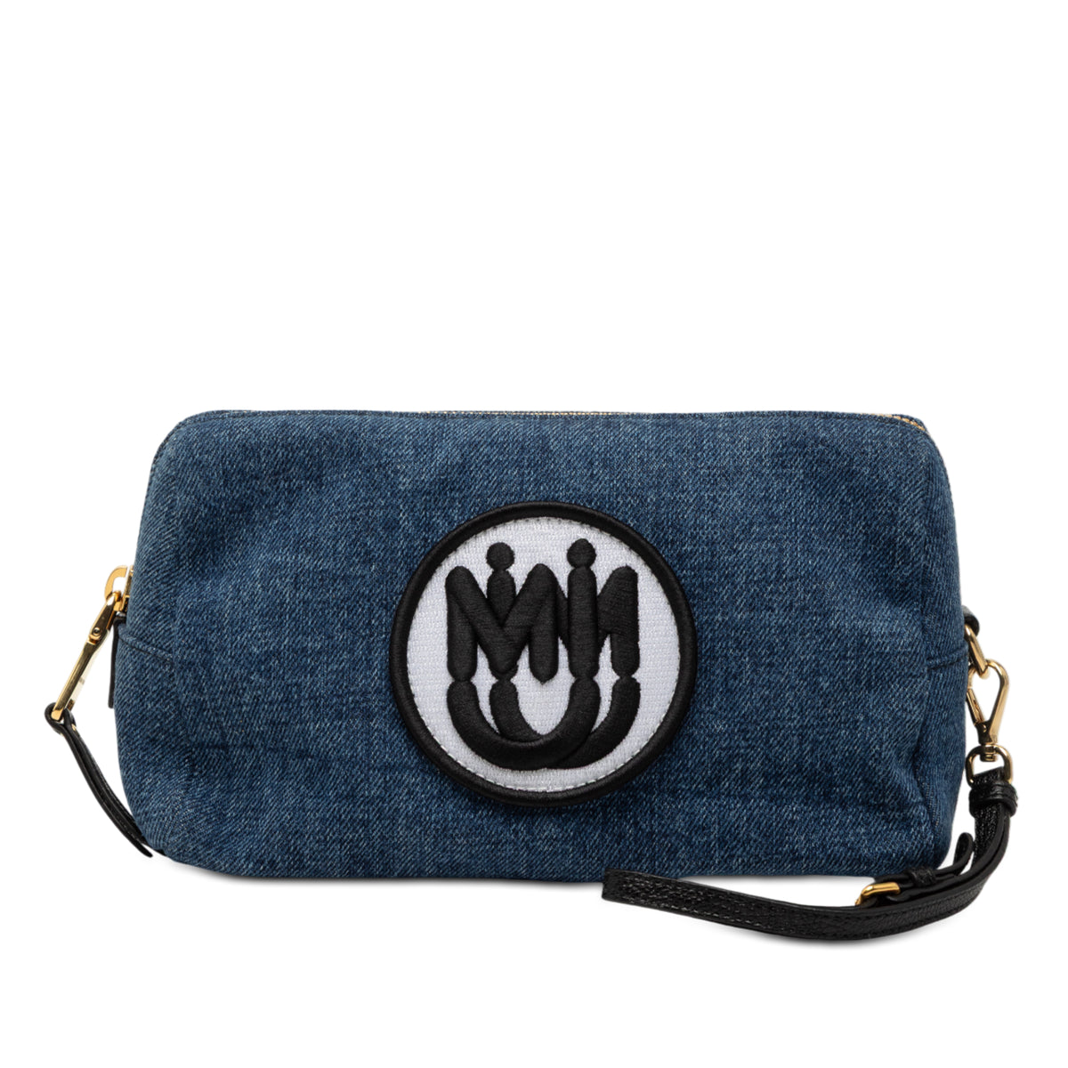 Miu Miu Wristlet Pouch Denim Blue