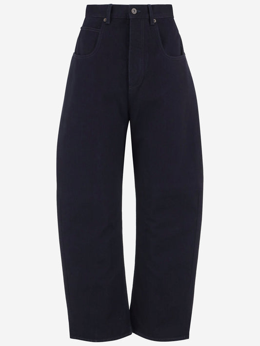 Curved Jeans in Dark Denim