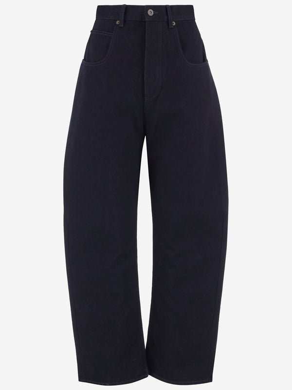 Curved Jeans in Dark Denim