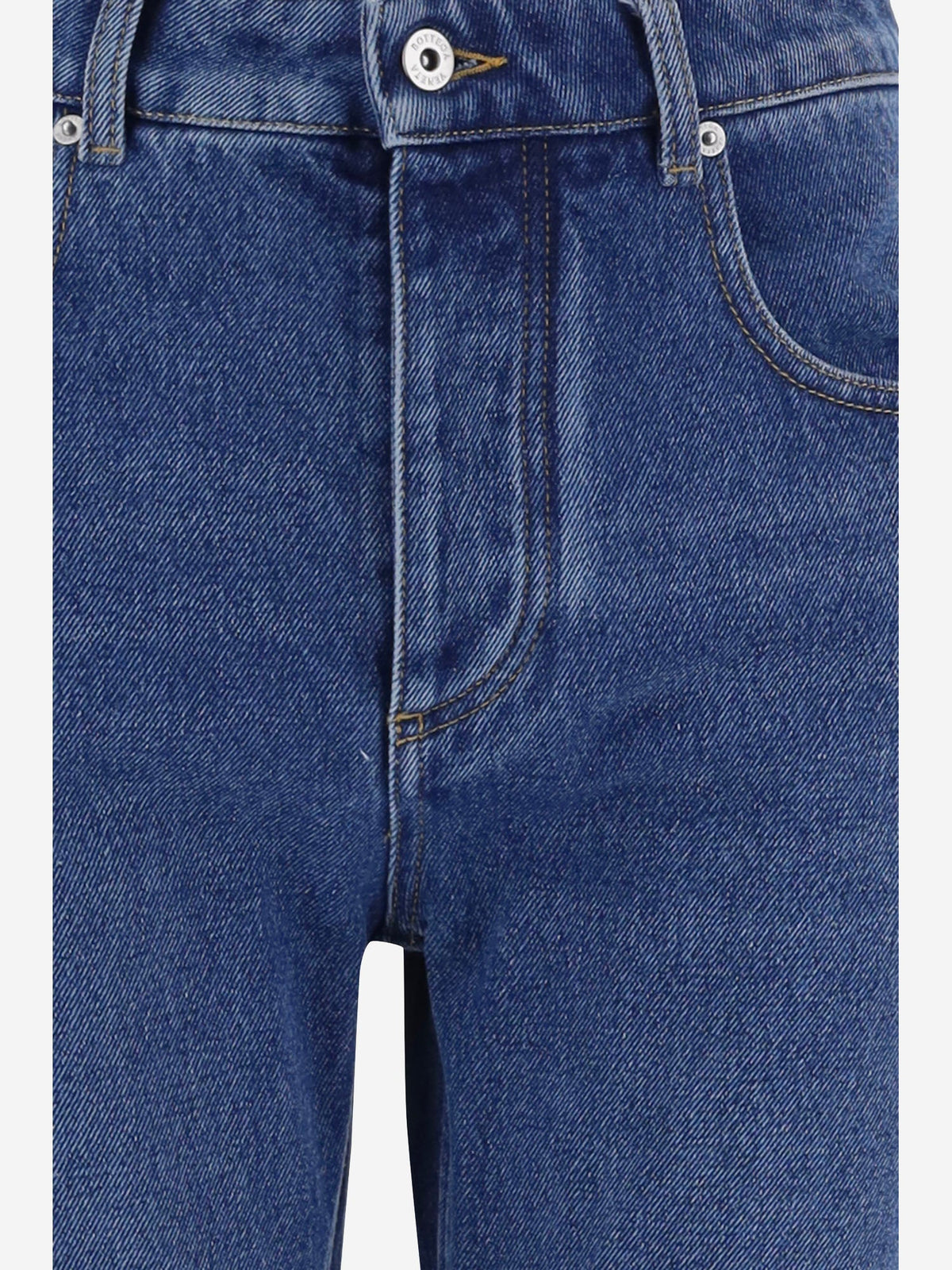 Straight Jeans with Leather Patches