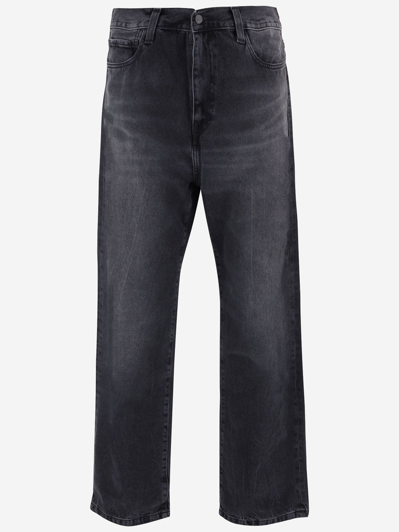 Jeans Landon in Black Cotton Denim