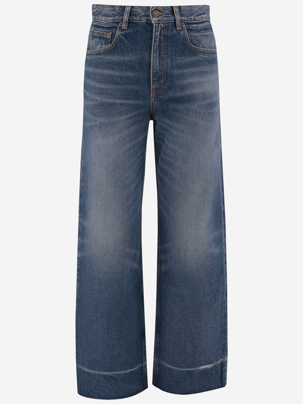 Wide Jeans with Front Seams