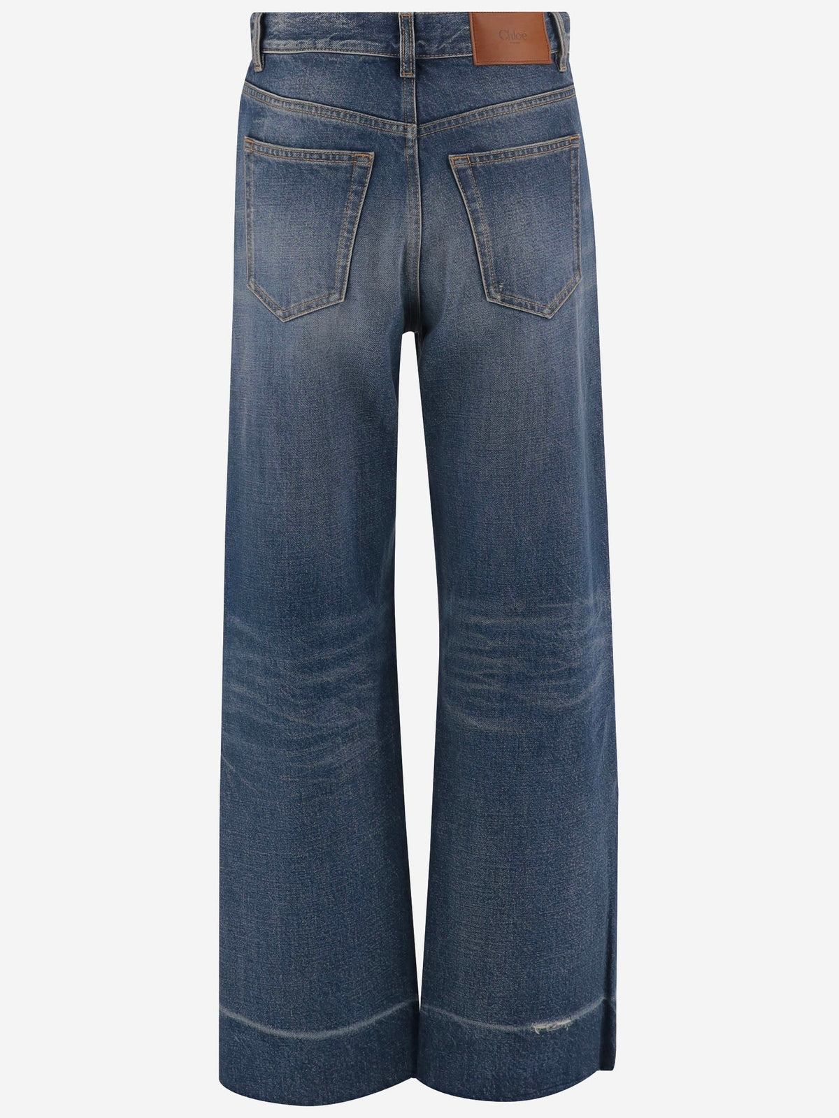 Wide Jeans with Front Seams