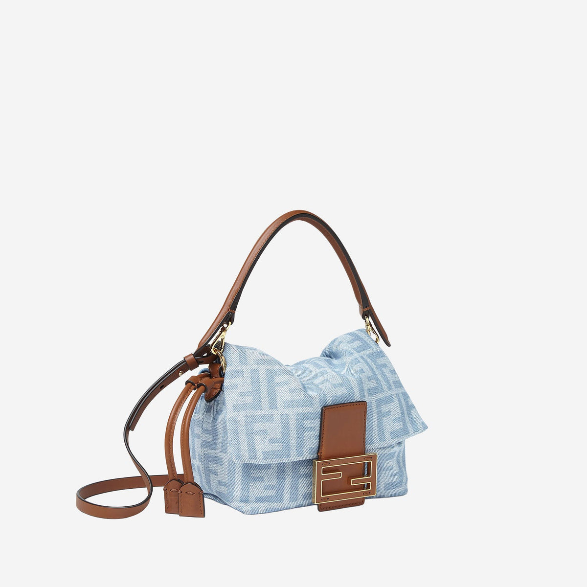 Baguette Denim Shoulder Bag