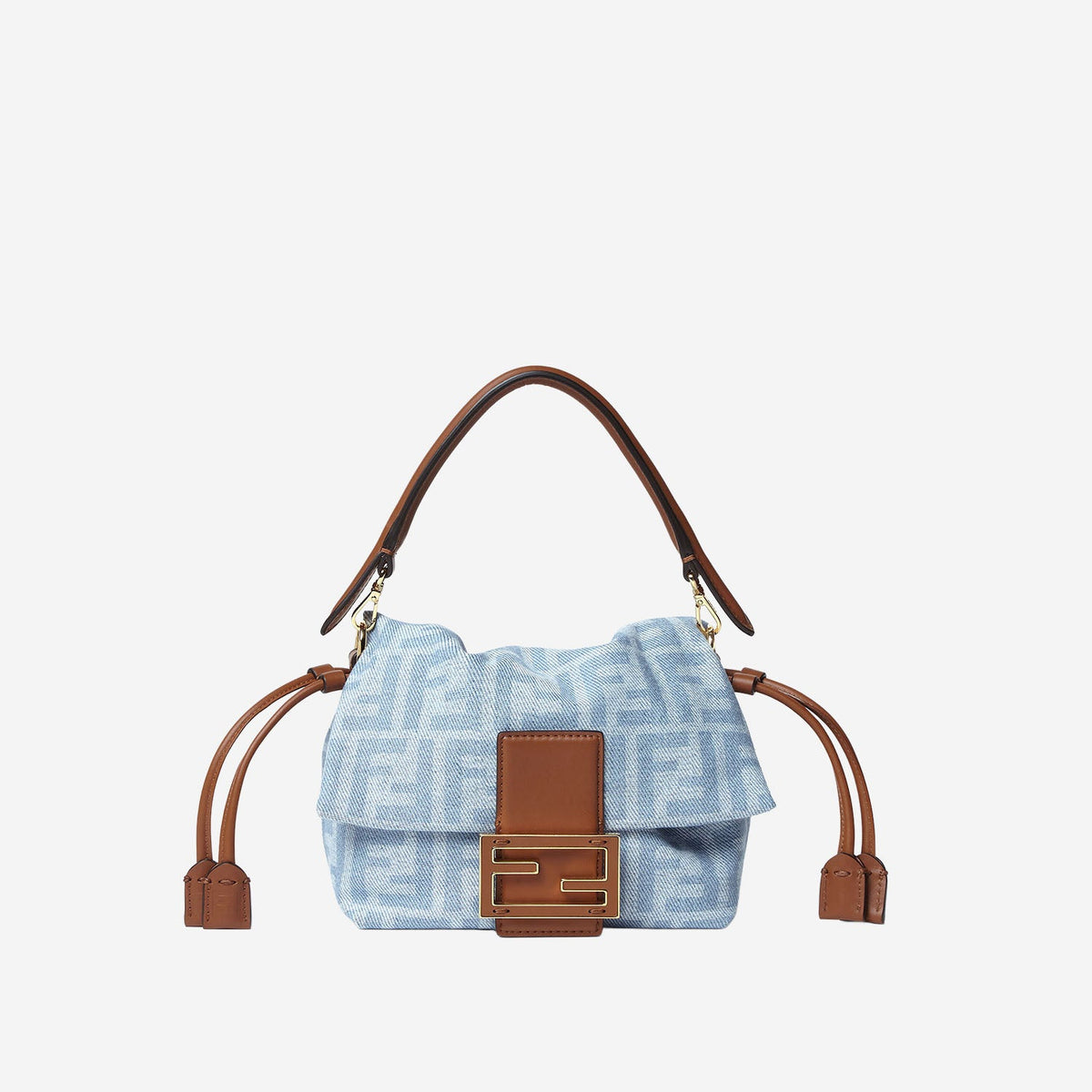 Baguette Denim Shoulder Bag