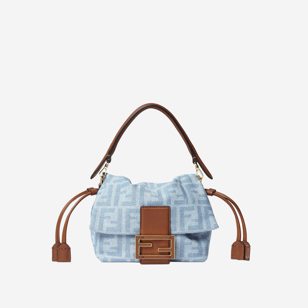 Baguette Denim Shoulder Bag