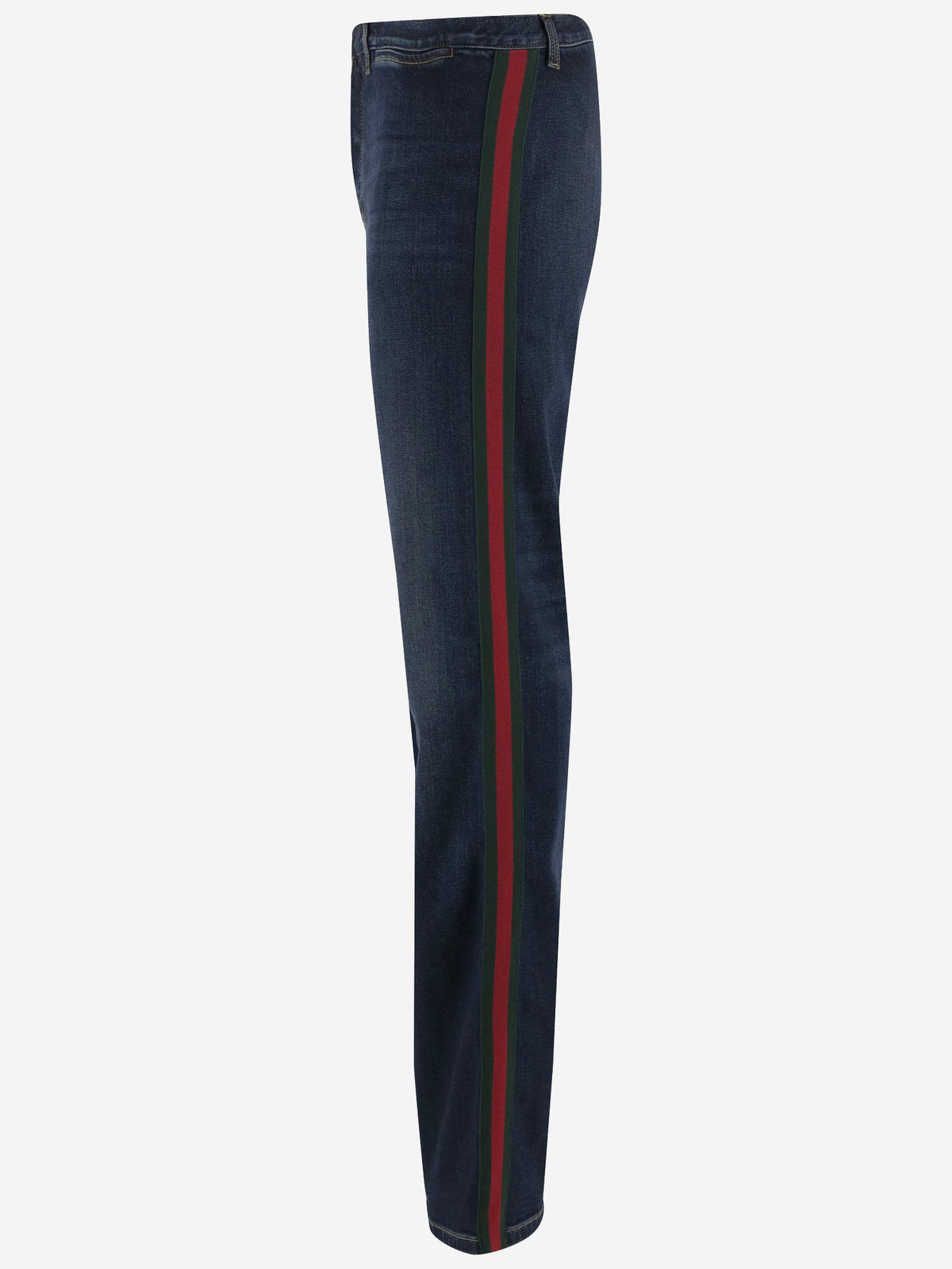 Bootcut Jeans in Dark Denim with Web Stripe